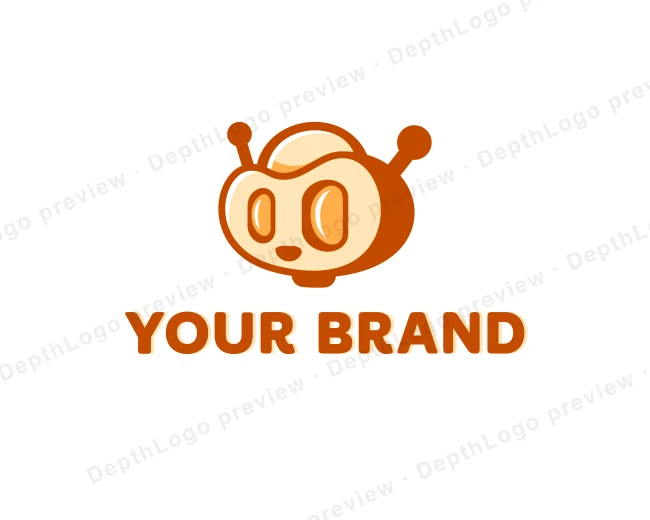 Cute Robot Antenna logo template for Your Brand