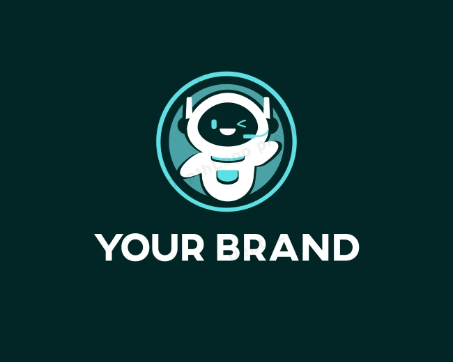 Cyber Robot AI logo template for Your Brand