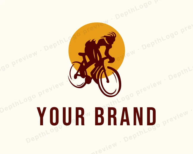 Cycling Sport Athlete logo template for Your Brand