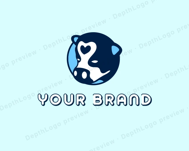 Dairy Cow Farm logo template for Your Brand