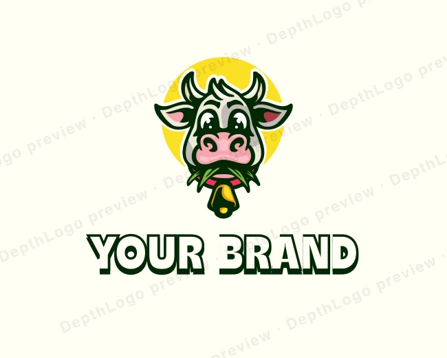 Dairy Cow Livestock logo template for Your Brand