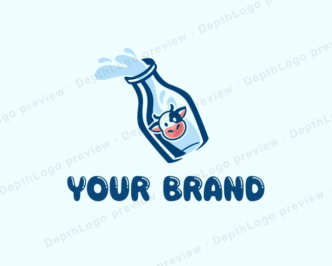 Dairy Milk Bottle logo template for Your Brand