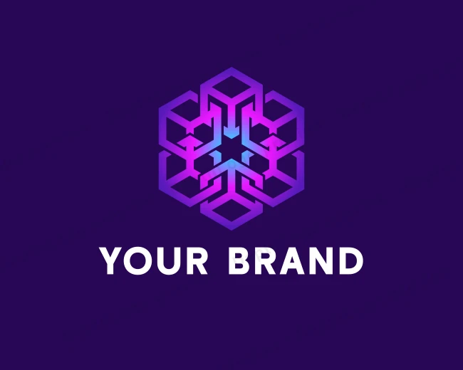 Data Technology Cube logo template for Your Brand