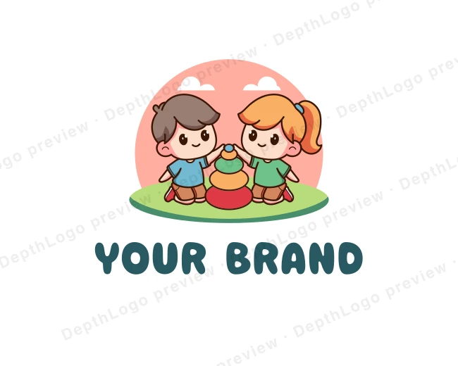 Daycare Play Education logo template for Your Brand
