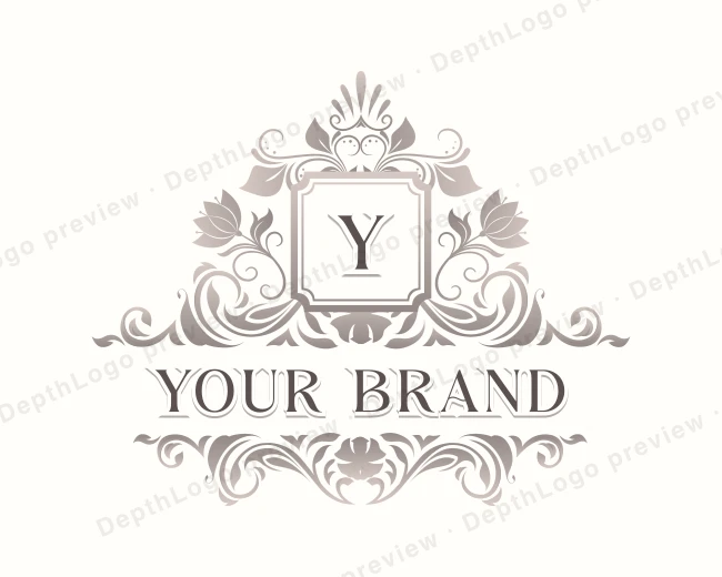 Decorative Floral Ornament logo template for Your Brand