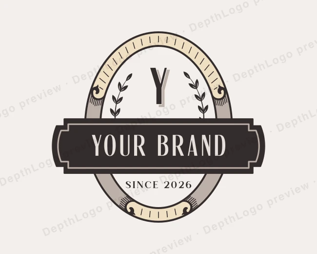 Decorative Leaf Ornament logo template for Your Brand