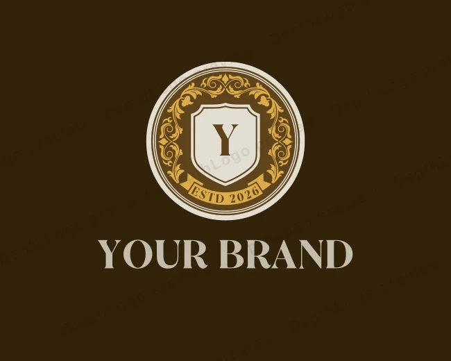Decorative Ornate Badge logo template for Your Brand