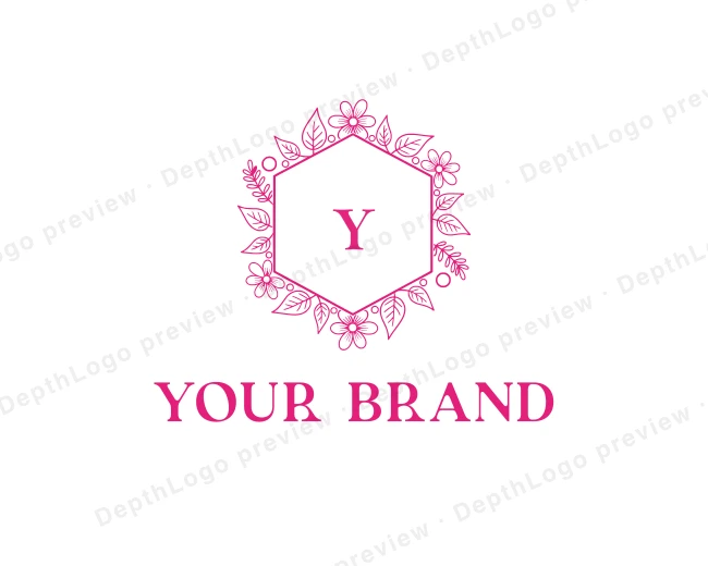 Decorative Wedding Florist logo template for Your Brand