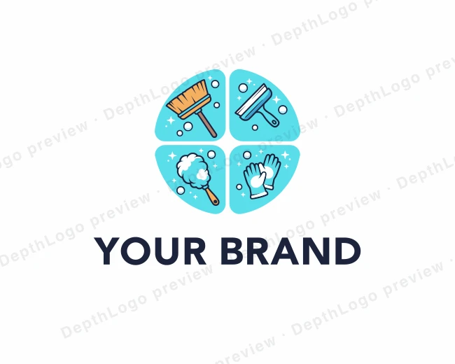 Deep Cleaning Housekeeping logo template for Your Brand