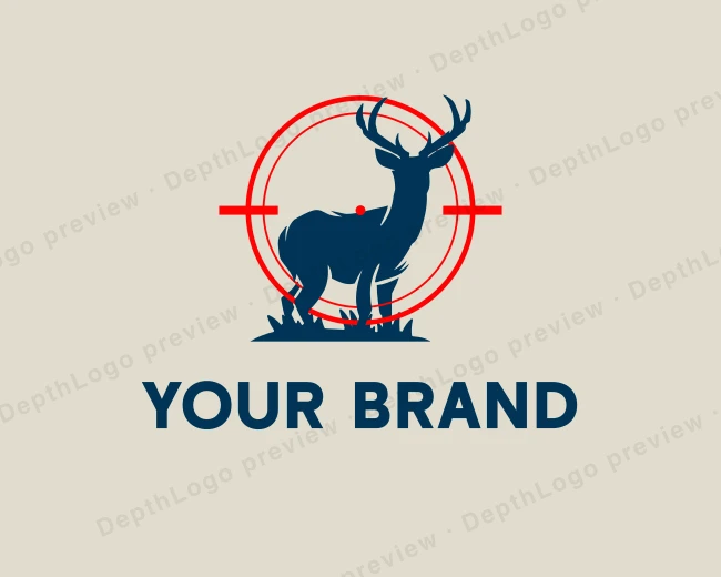 Deer Hunting Target logo template for Your Brand