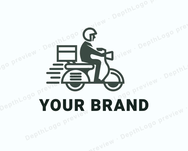 Delivery Courier Scooter logo template for Your Brand