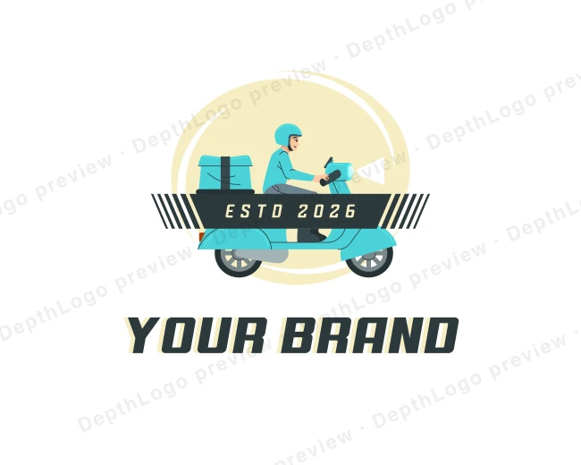 Delivery Rider Logistics logo template for Your Brand