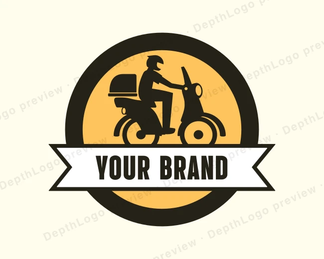 Delivery Scooter Service logo template for Your Brand