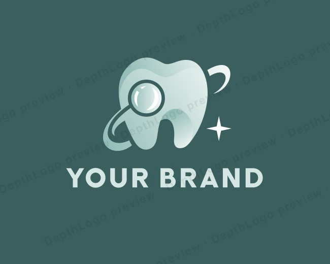 Dental Mirror Dentist logo template for Your Brand