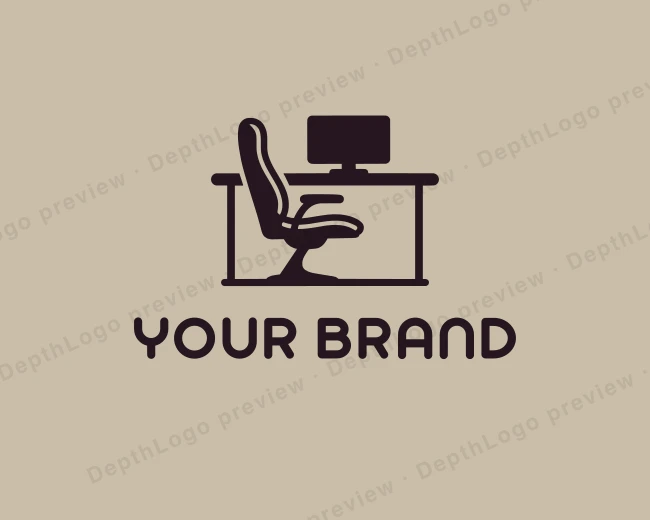 Desk Office Coworking logo template for Your Brand
