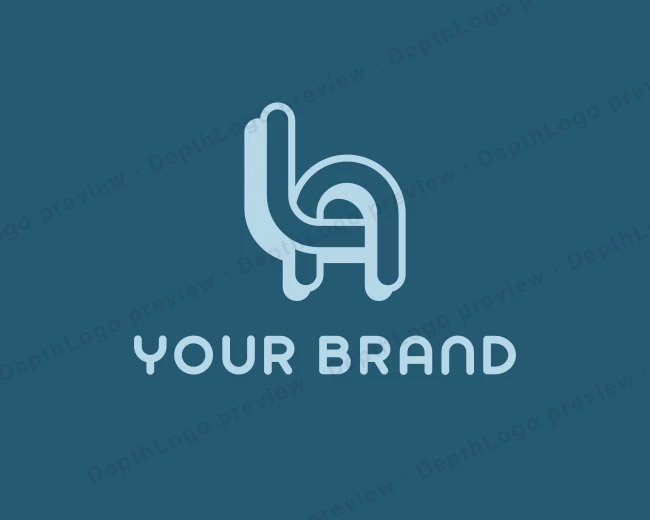 Digital Agency Letters LA logo template for Your Brand