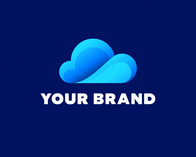 Digital Cloud Storage logo template for Your Brand