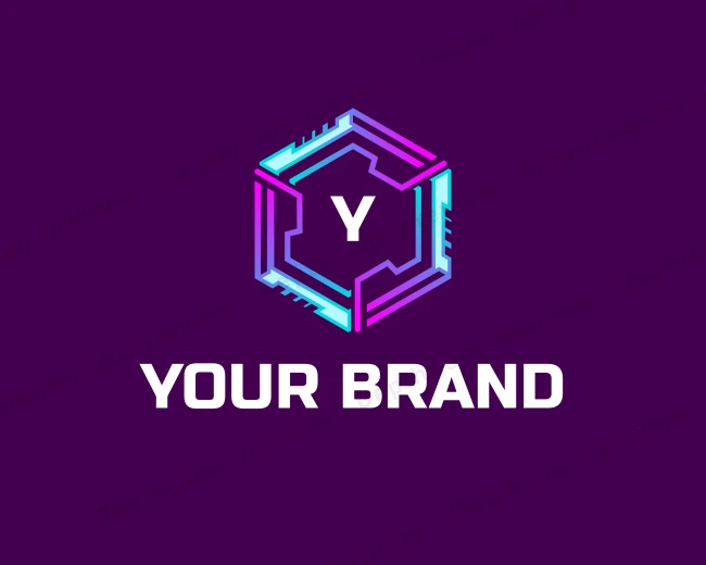 Digital Technology Hexagon logo template for Your Brand