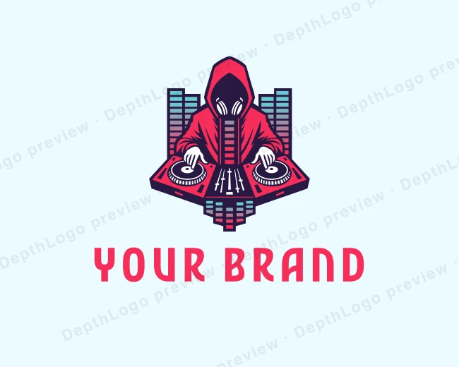 DJ Music Club logo template for Your Brand