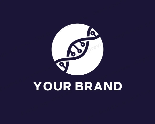DNA Helix Chromosome logo template for Your Brand