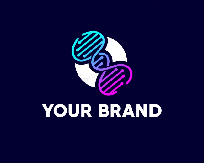 DNA Strand Genetics logo template for Your Brand