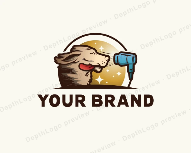 Dog Pet Grooming logo template for Your Brand