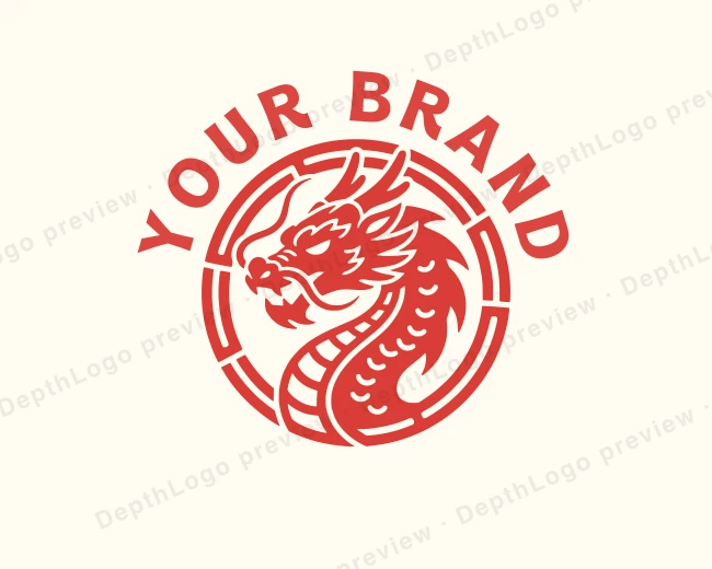 Dragon Asian Mythology logo template for Your Brand