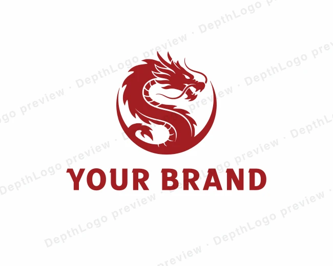 Dragon Chinese Myth logo template for Your Brand