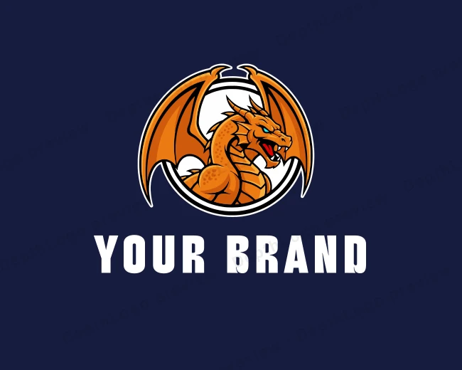 Dragon Esports Gaming logo template for Your Brand