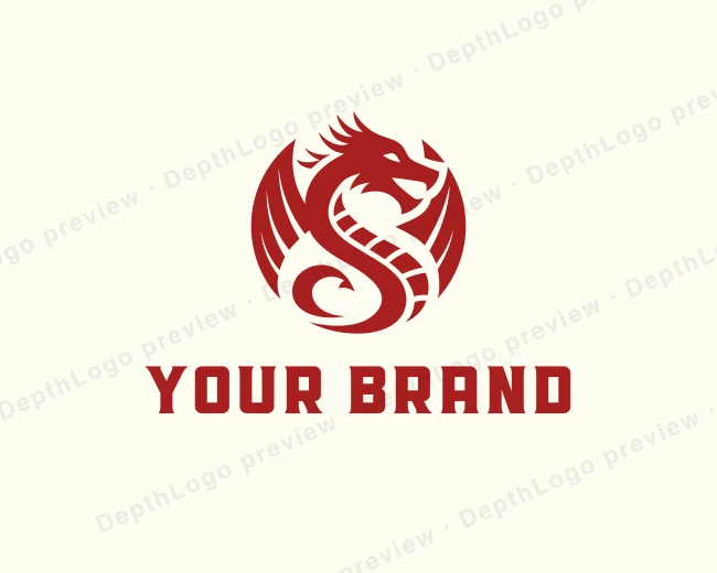 Dragon Fantasy Gaming logo template for Your Brand