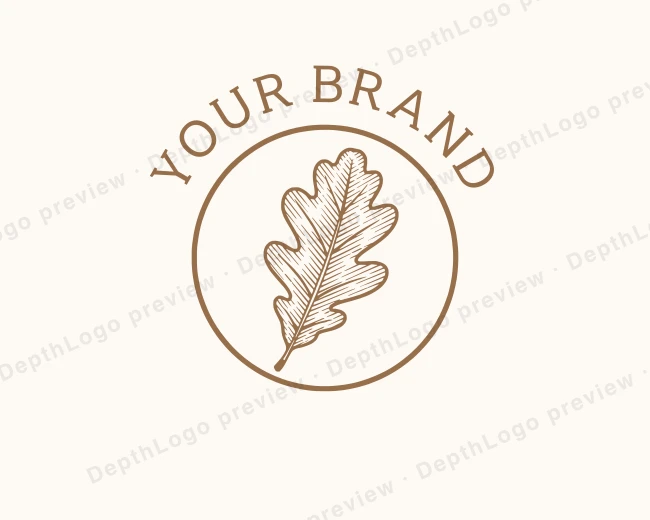Dried Oak Leaf logo template for Your Brand
