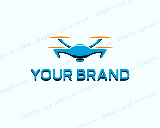 Drone Camera Quadcopter logo template for Your Brand