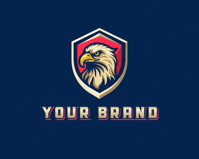 Eagle Aviation Shield logo template for Your Brand