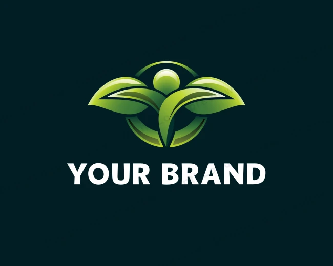 Eco Leaf Wellness logo template for Your Brand