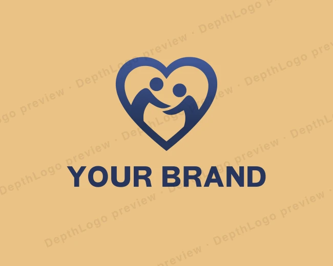 Elderly Support Caregiver logo template for Your Brand