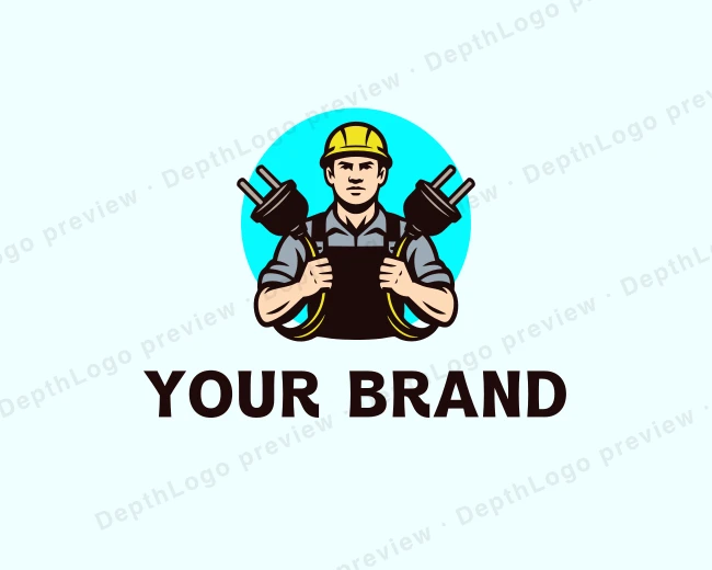 Electrician Electrical Engineer logo template for Your Brand