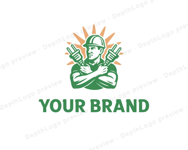 Electrician Electrical Engineer logo template for Your Brand