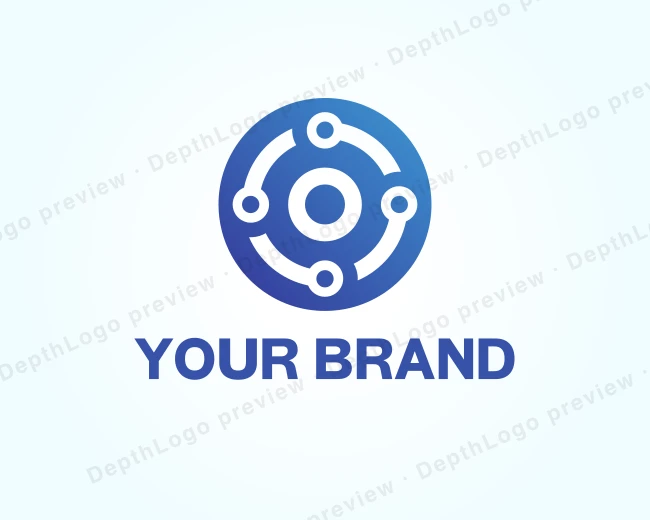 Electronics Circuit Conductor logo template for Your Brand
