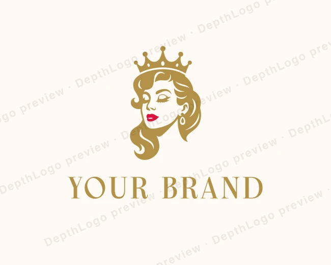 Elegant Beauty Queen logo template for Your Brand