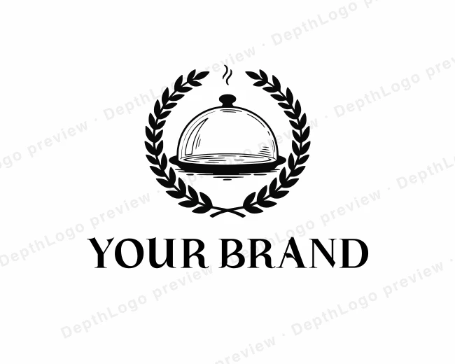 Elegant Cloche Catering logo template for Your Brand