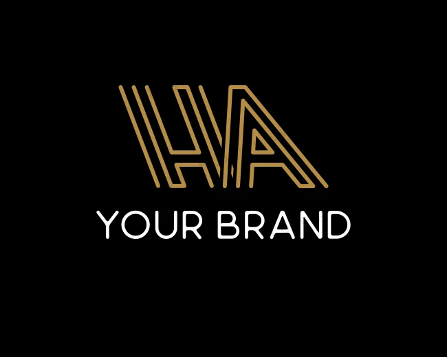 Elegant Minimalist Letter HA logo template for Your Brand