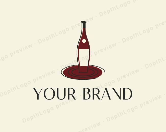 Elegant Wine Bottle logo template for Your Brand