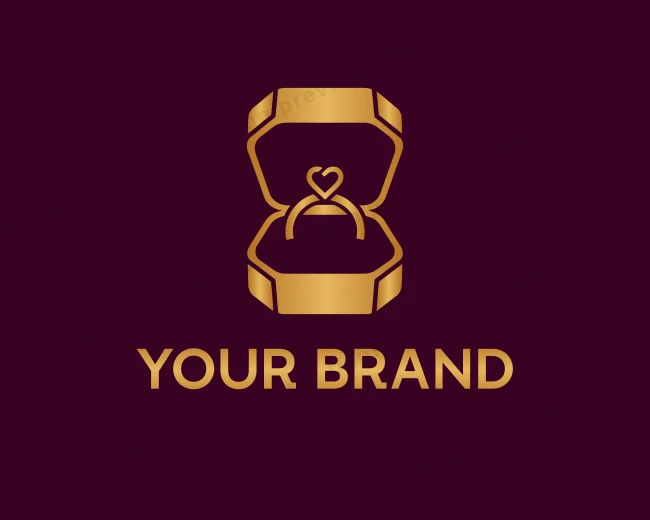Engagement Ring Jewelry logo template for Your Brand