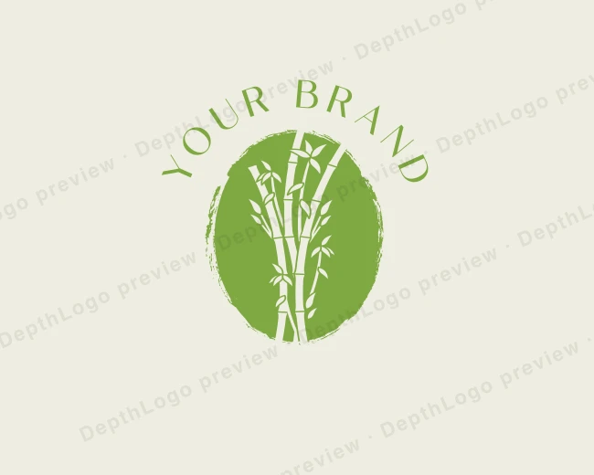 Environmental Bamboo Tree logo template for Your Brand