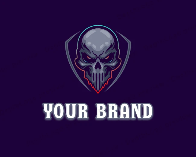 Esports Skull Gaming logo template for Your Brand