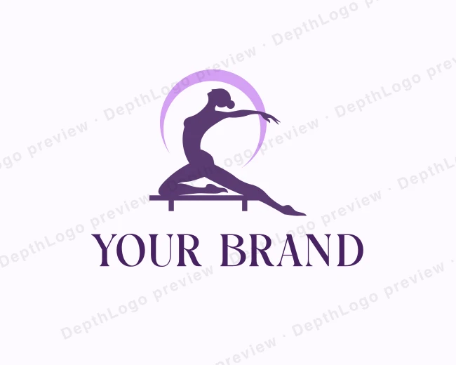 Exercise Pilates Studio logo template for Your Brand