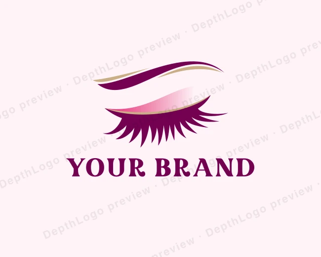 Eyelash Beauty Cosmetics logo template for Your Brand