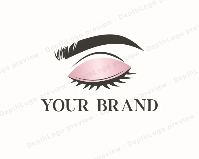 Eyelash Makeup Cosmetics logo template for Your Brand
