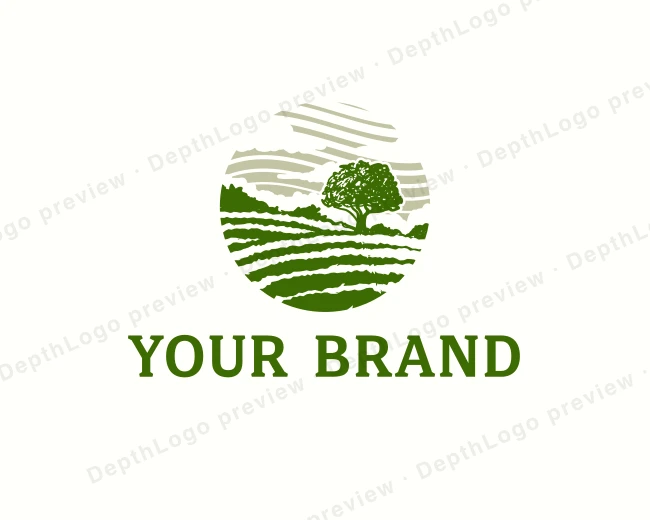Farm Field Agriculture logo template for Your Brand