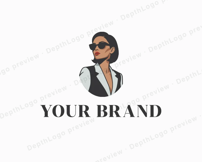 Fashion Female Sunglass logo template for Your Brand